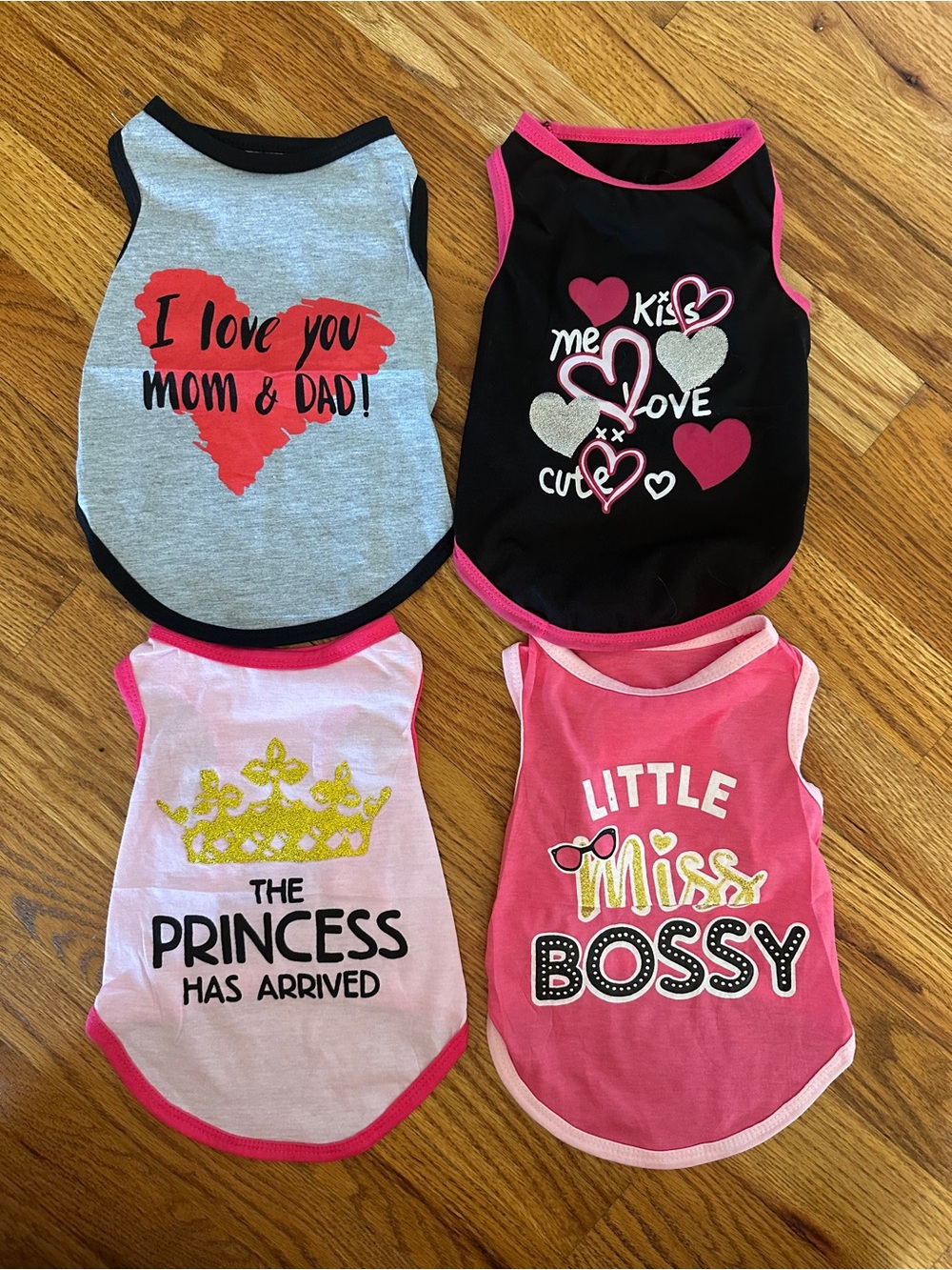 Dog Clothes Set of Four Size Small Girl New Without Tags